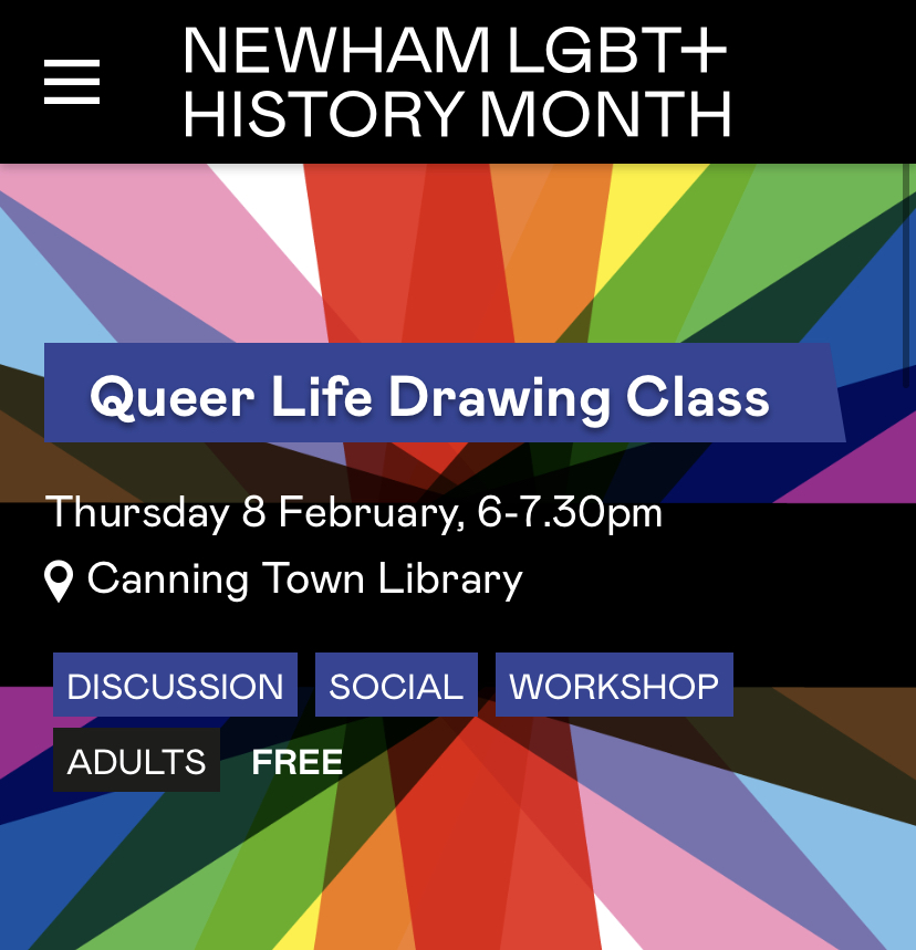 queer life drawing canning town library